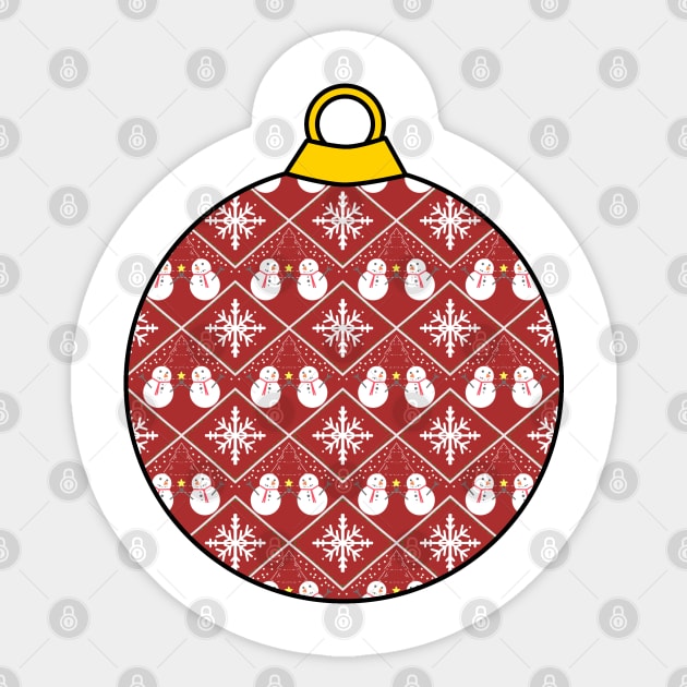 Christmas ornament Red Sticker by Nicostore